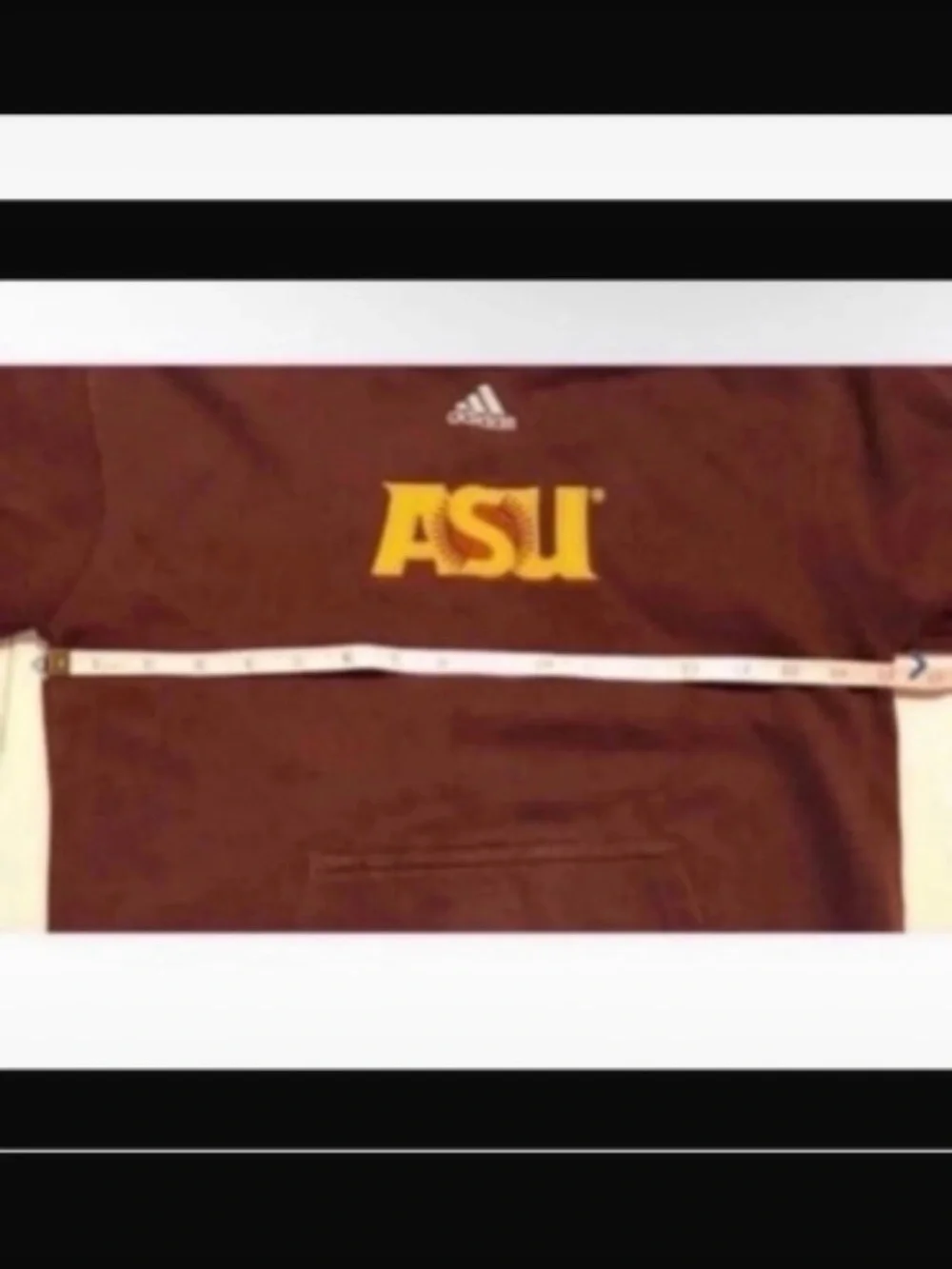 adidas Kids ASU Maroon Pullover Hoodie with Gold Logo